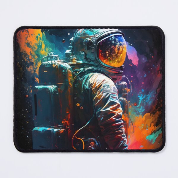 Item preview, Astronaut in Vibrant Nebula - Expressive Pictorial Art with Cosmic Style designed and sold by Hipatye26.