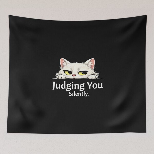 Item preview, Judging You Silently Cat Meme designed and sold by CHIFOUR4.