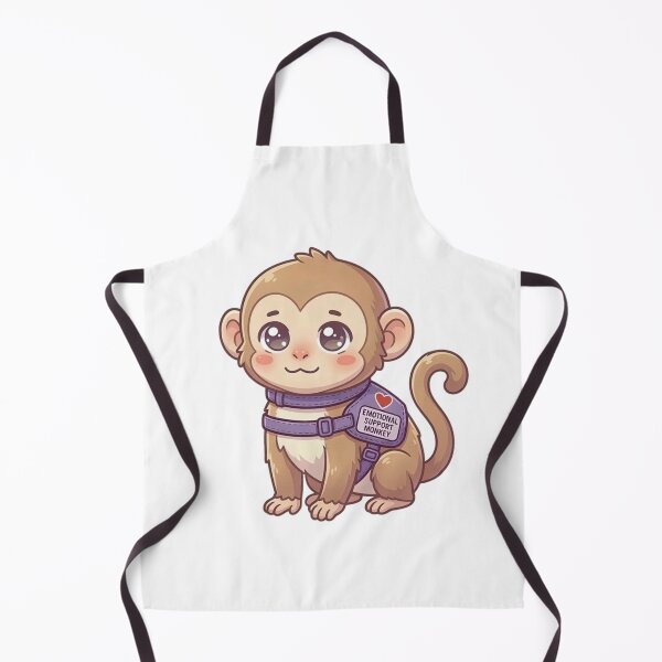 Item preview, The Emotional Support Monkey designed and sold by stickerstore333.