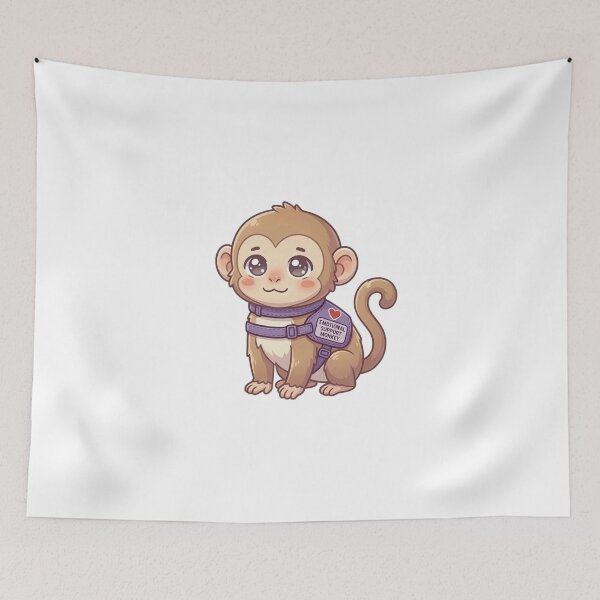 Item preview, The Emotional Support Monkey designed and sold by stickerstore333.