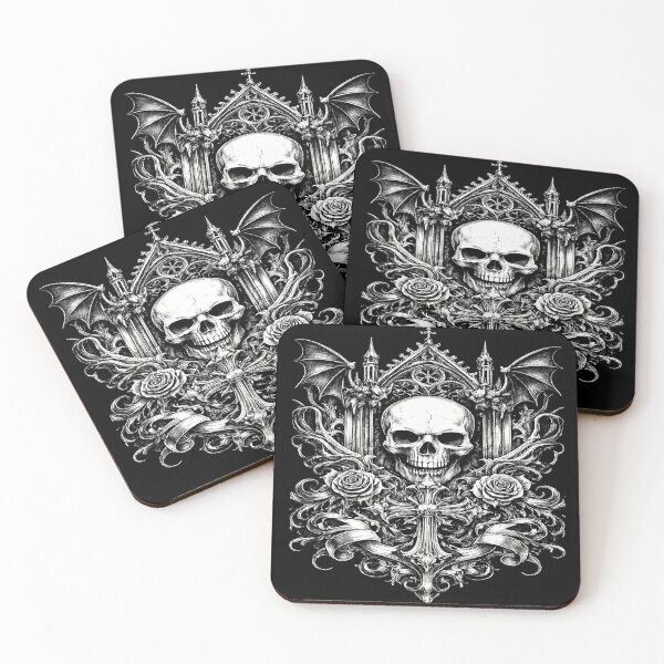 Item preview, Gothic Skull Cathedral Dark Art designed and sold by Black Anvil Art.