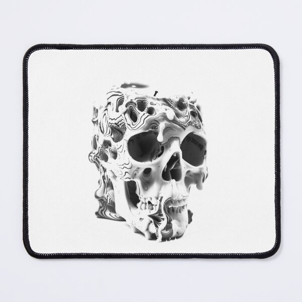 Item preview, Abstract Skull Black and White Surreal Gothic Art designed and sold by inkoutninja.