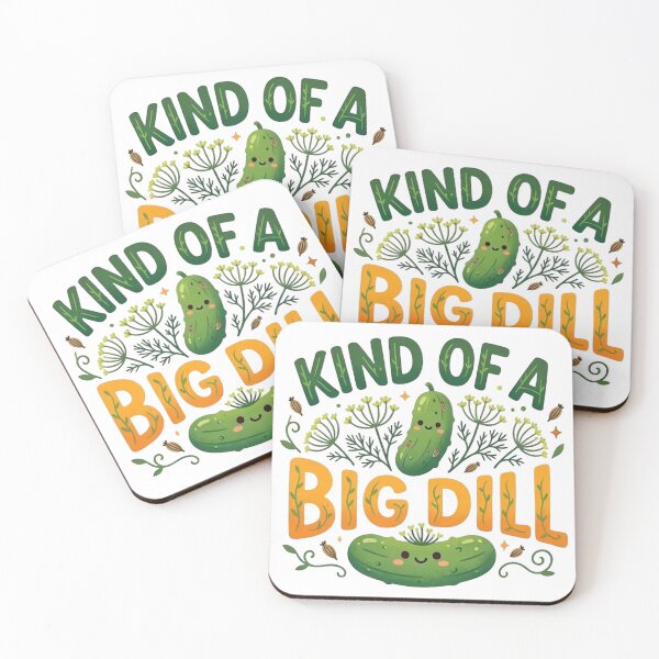 Item preview, Kind of a Big Dill - Cute Kawaii Pickle Food Pun designed and sold by RohiMade.