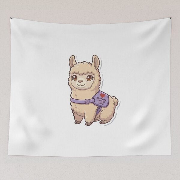 Item preview, The Emotional Support Llama designed and sold by stickerstore333.