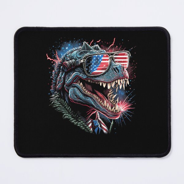Item preview, T Rex Dinosaur 4th of July American Flag USA America Funny designed and sold by Boutkimaewab.