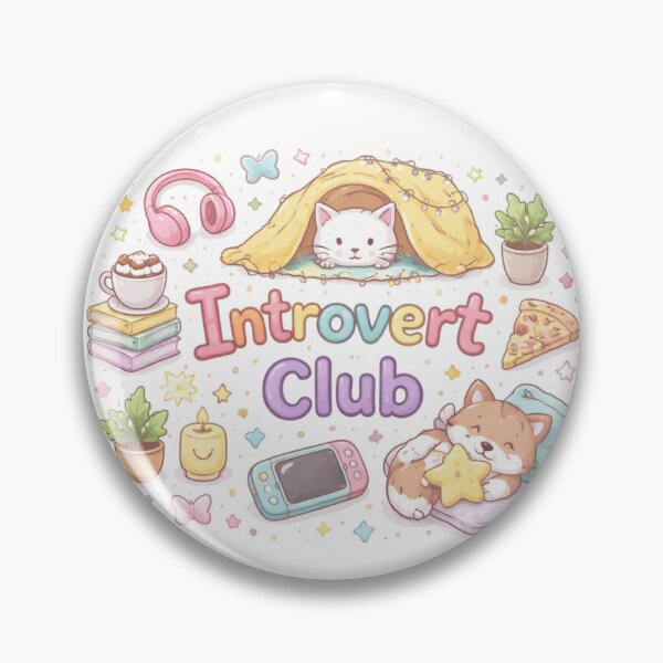 Item preview, Cute Introvert Club Aesthetic Design | Cozy Introvert Life Pastel Kawaii Art | Anti Social Club Funny Quote designed and sold by Sanika arts .