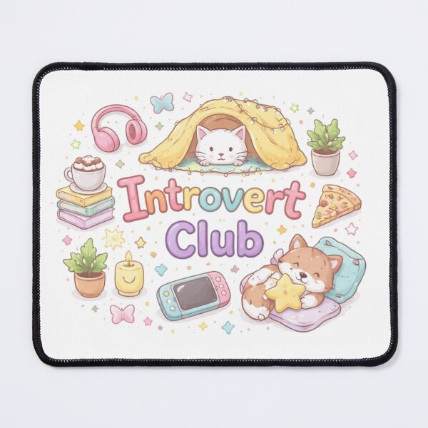 Item preview, Cute Introvert Club Aesthetic Design | Cozy Introvert Life Pastel Kawaii Art | Anti Social Club Funny Quote designed and sold by Sanika arts .