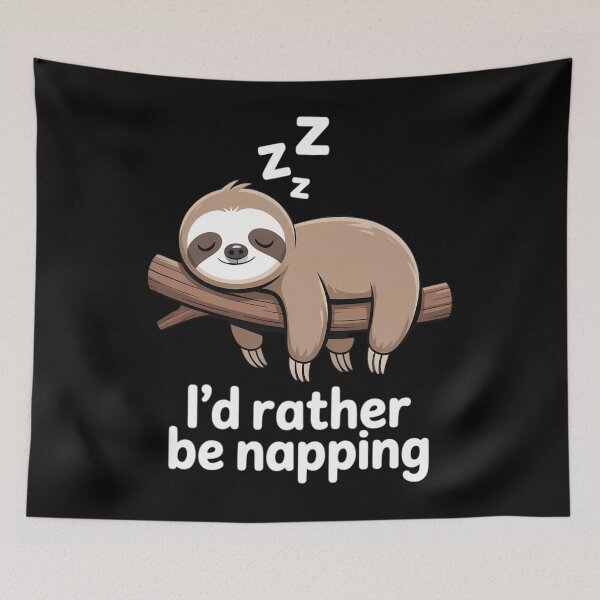Item preview, Cute Sleeping Lazy Sloth I'd Napping Nap designed and sold by HellD3vil-Art.