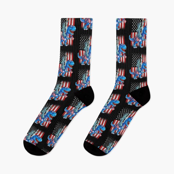 Item preview, Dino Statue of Liberty 4th of July Boys American Flag designed and sold by Boutkimaewab.