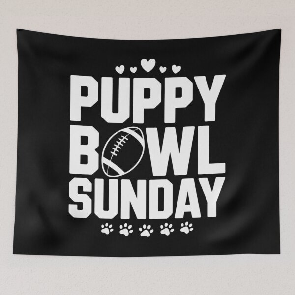 Item preview, Puppy Bowl Sunday Super Football Game Party Dogs Dog Lover designed and sold by HellD3vil-Art.