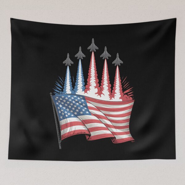 Item preview, Independence Day American Flag Jet Planes Red White Blue  designed and sold by THREE LITTLE BEANS.