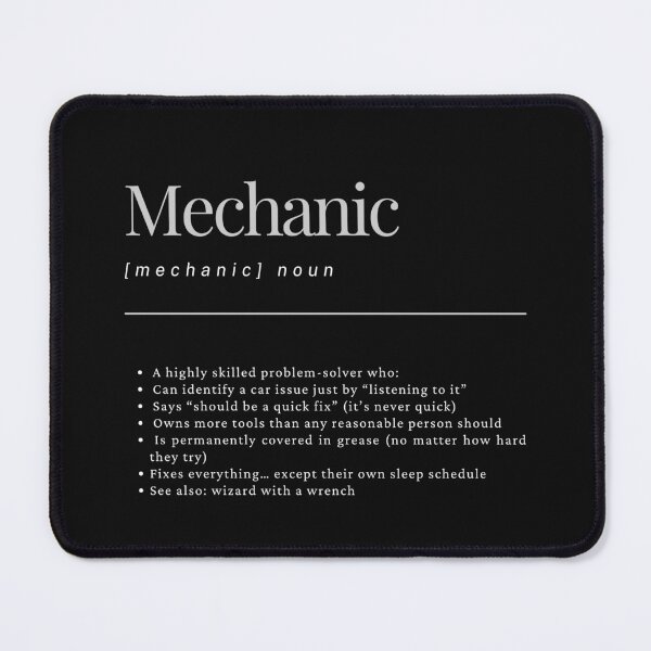 Item preview, Mechanic Car Career Job Definition Dictionary Meaning Funny Text designed and sold by SZPdezigns.