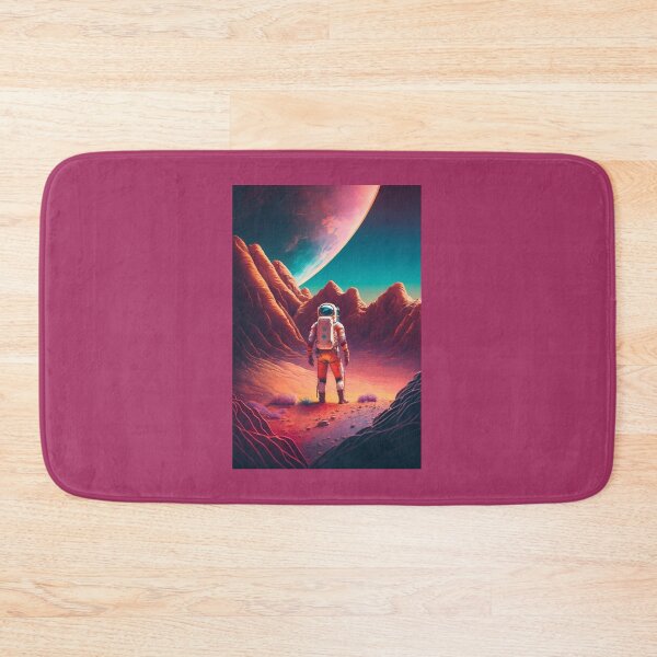 Item preview, Astronaut on Red Planet - Space Art with Desert Landscape and Vibrant Sky designed and sold by Hipatye26.