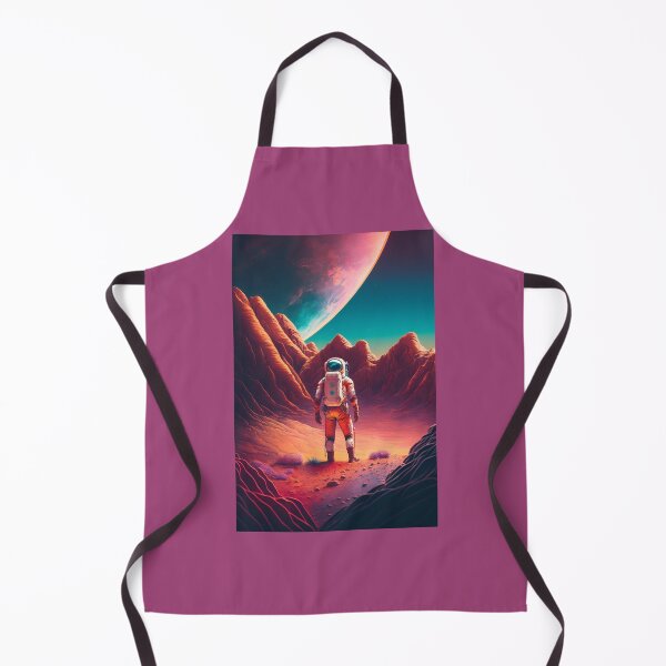 Item preview, Astronaut on Red Planet - Space Art with Desert Landscape and Vibrant Sky designed and sold by Hipatye26.