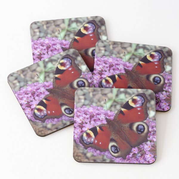 Item preview, European Peacock Butterfly on Buddleia - Aglais Io designed and sold by LittleBettyMakes.