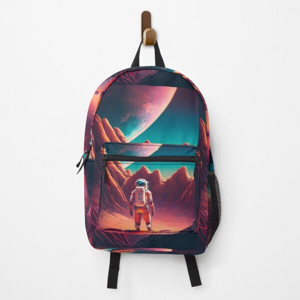 Item preview, Astronaut on Red Planet - Space Art with Desert Landscape and Vibrant Sky designed and sold by Hipatye26.