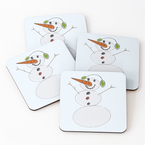 Item preview, Cute Cartoon Snowman with Earmuffs - Fun Winter Holiday Illustration designed and sold by TheArtOfTreble.