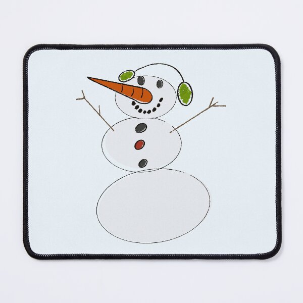 Item preview, Cute Cartoon Snowman with Earmuffs - Fun Winter Holiday Illustration designed and sold by TheArtOfTreble.