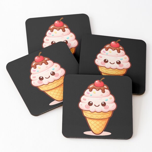 Item preview, Cute Ice Cream Kawaii Food designed and sold by ImagenFusionP.