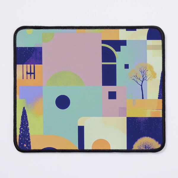 Item preview, Modern Art Deco Landscape – Geometric Architectural Scene designed and sold by joycrysstudio.