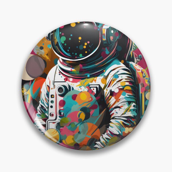 Item preview, Pop Art Style Astronaut - Art with Color Splashes and Contemporary Aesthetics designed and sold by Hipatye26.