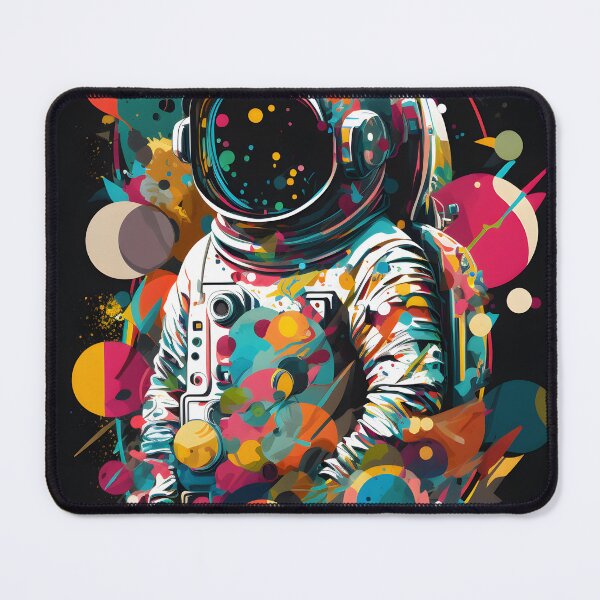Item preview, Pop Art Style Astronaut - Art with Color Splashes and Contemporary Aesthetics designed and sold by Hipatye26.