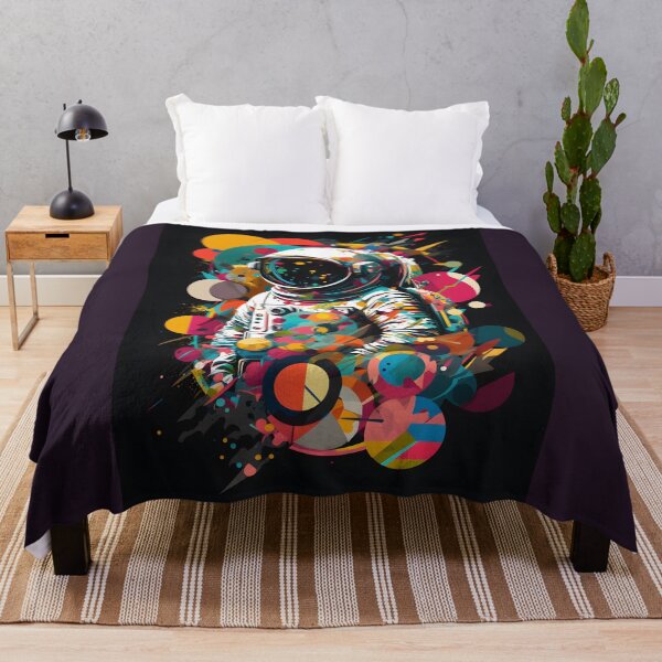 Item preview, Pop Art Style Astronaut - Art with Color Splashes and Contemporary Aesthetics designed and sold by Hipatye26.
