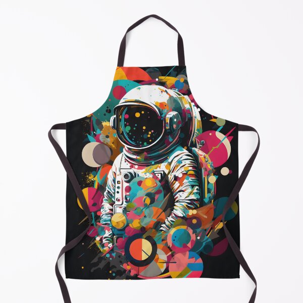 Item preview, Pop Art Style Astronaut - Art with Color Splashes and Contemporary Aesthetics designed and sold by Hipatye26.