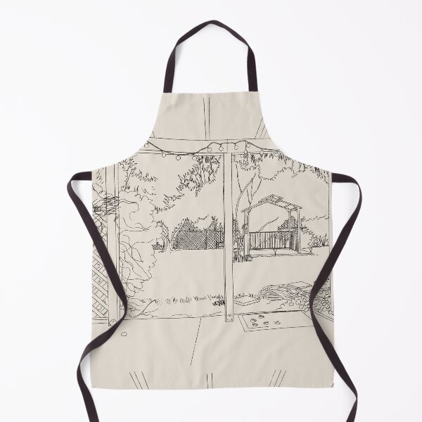 Item preview, Backyard Patio Gazebo View - Cozy Garden Sketch Illustration designed and sold by TheArtOfTreble.