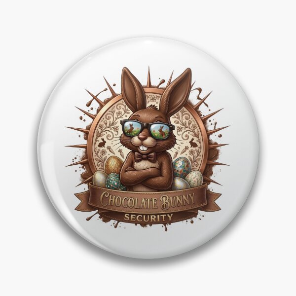 Item preview, Chocolate Bunny Security Guard – Funny Easter Bunny Graphic Tee designed and sold by relso.