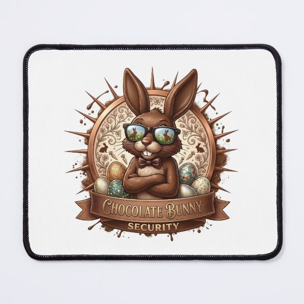Item preview, Chocolate Bunny Security Guard – Funny Easter Bunny Graphic Tee designed and sold by relso.