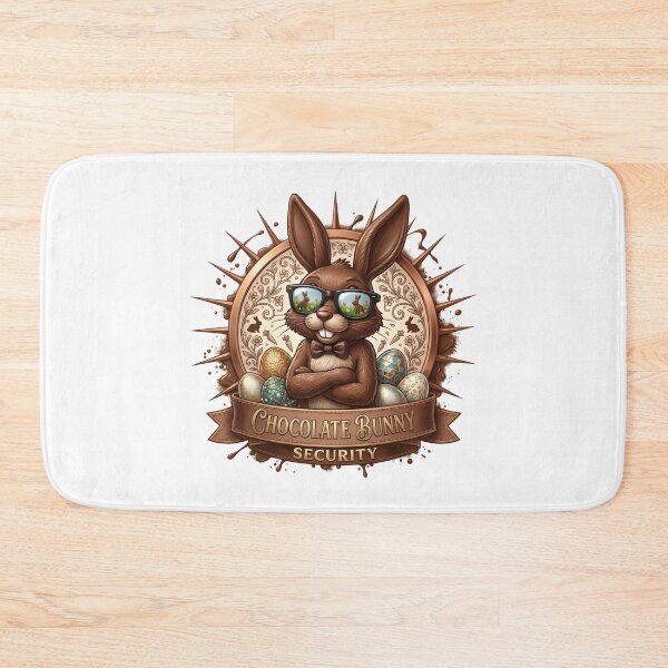 Item preview, Chocolate Bunny Security Guard – Funny Easter Bunny Graphic Tee designed and sold by relso.
