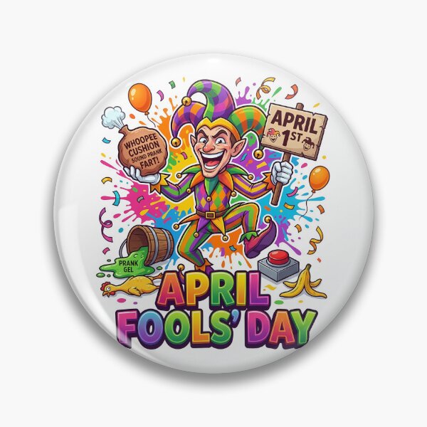 Item preview, April Fools Day Jester Prank - Funny Colorful Cartoon designed and sold by RoyesButler.