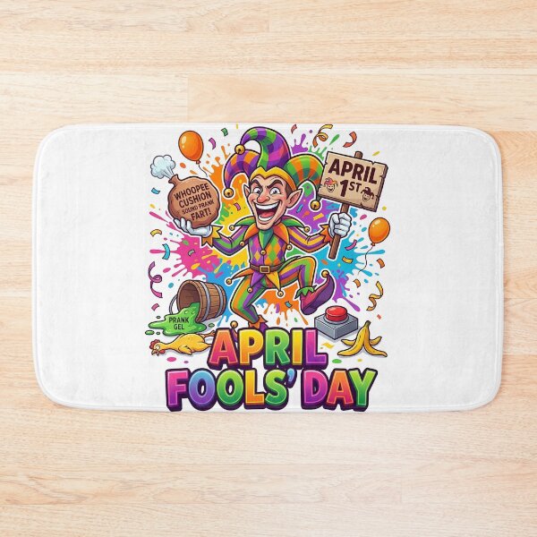Item preview, April Fools Day Jester Prank - Funny Colorful Cartoon designed and sold by RoyesButler.