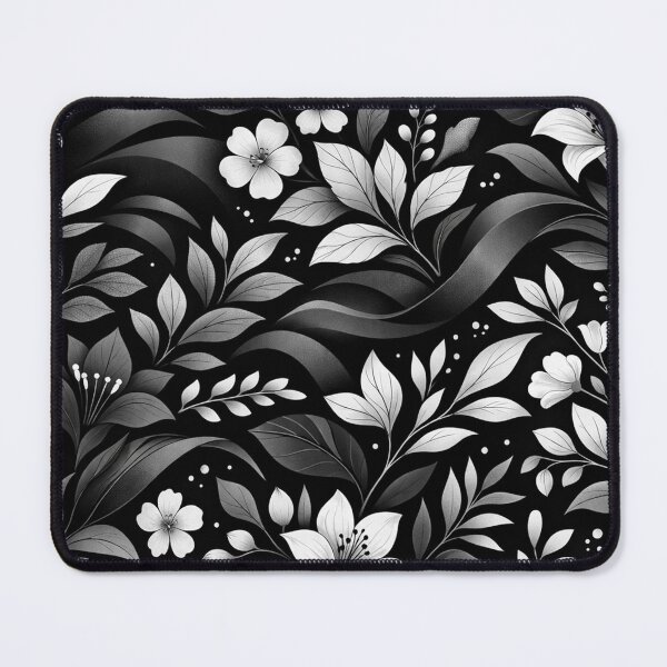 Item preview, Monochrome Luxury Botanical Pattern – Black & White Seamless Designer Print designed and sold by OpenDreamArts.