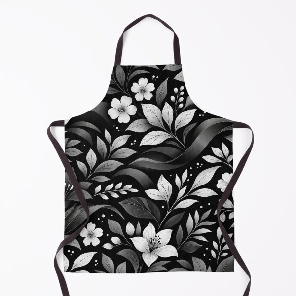 Item preview, Monochrome Luxury Botanical Pattern – Black & White Seamless Designer Print designed and sold by OpenDreamArts.
