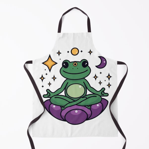 Item preview, Zen Frog Meditation Sticker – Cute Aesthetic Spiritual Frog Yoga Design designed and sold by magiquecreations.