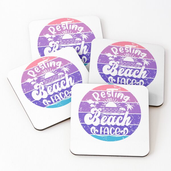 Item preview, Resting Beach Face Retro Sunset Beach Vacation Funny Summer Graphic T-Shirt  ​ designed and sold by TeeTimeMeTime.