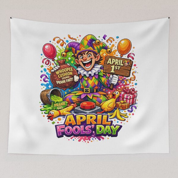 Item preview, April Fools’ Day Jester Prank – Funny Cartoon Design designed and sold by LiviuGligoros.