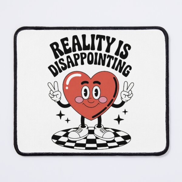 Item preview, Reality Is Disappointing Retro Heart Graphic designed and sold by NewUSShop.