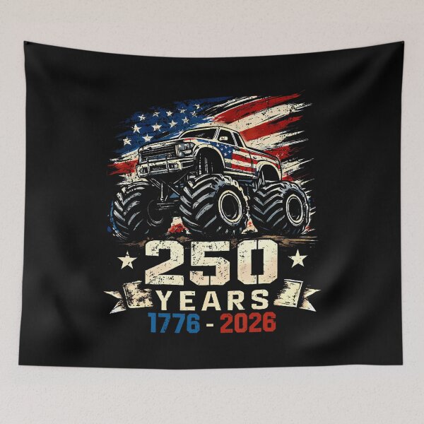 Artikelvorschau, USA 250 Monster Truck Patriotisch entworfen und verkauft von Dear-Blue.