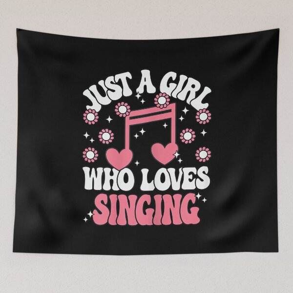 Item preview, Just A Girl Who Loves Singing Pink Sing Cute Singer Girls designed and sold by SethHHoward.