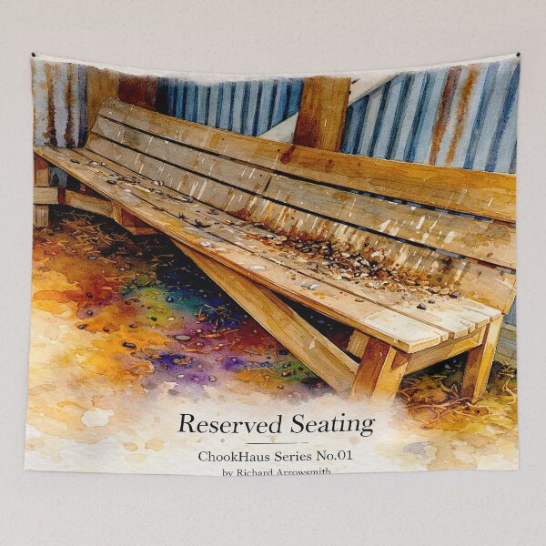 Item preview, Reserved Seating,Rustic Chicken Coop Fine Art Poster Print,ChookHaus Series No.01  designed and sold by PaparazziAnunnaki.