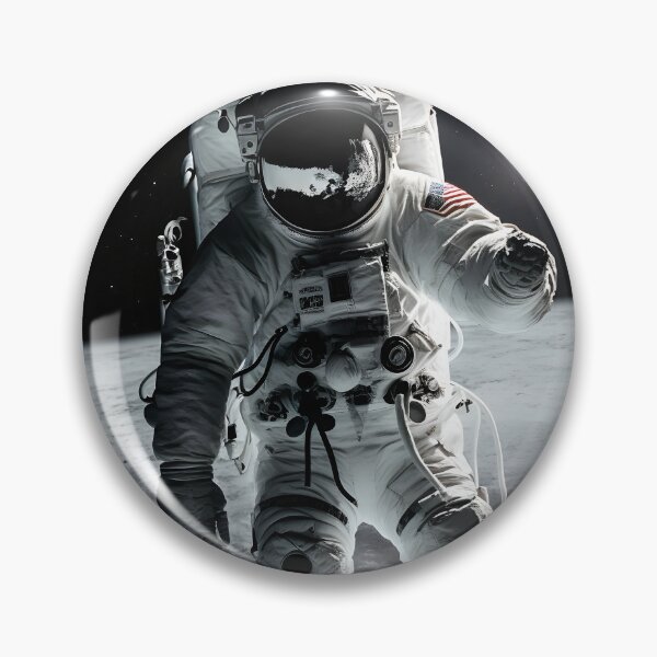 Item preview, Astronaut on Lunar Surface - Space Mission Scene with Earth View designed and sold by Hipatye26.