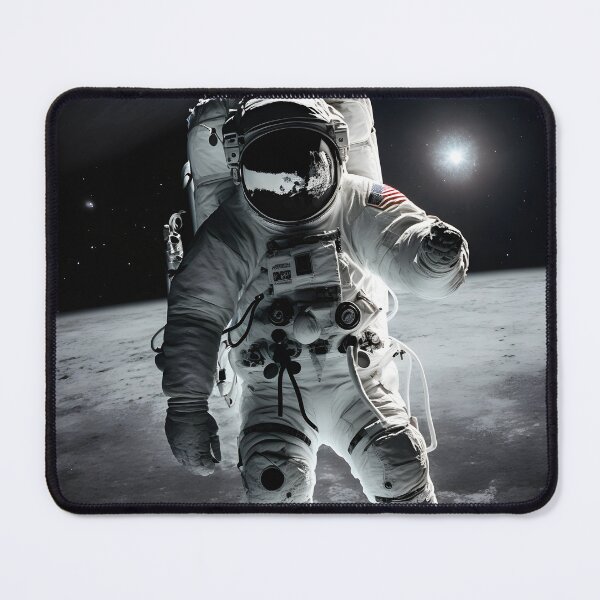 Item preview, Astronaut on Lunar Surface - Space Mission Scene with Earth View designed and sold by Hipatye26.