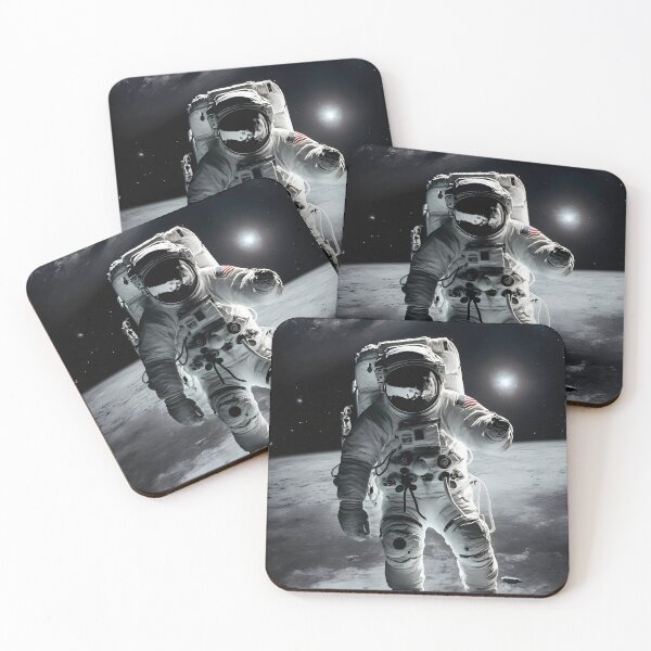 Item preview, Astronaut on Lunar Surface - Space Mission Scene with Earth View designed and sold by Hipatye26.