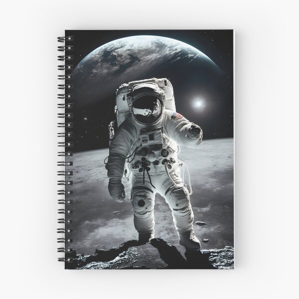 Item preview, Astronaut on Lunar Surface - Space Mission Scene with Earth View designed and sold by Hipatye26.