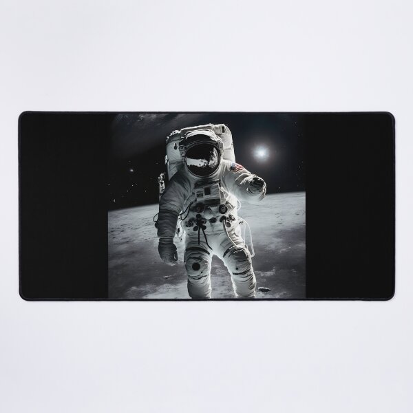 Item preview, Astronaut on Lunar Surface - Space Mission Scene with Earth View designed and sold by Hipatye26.