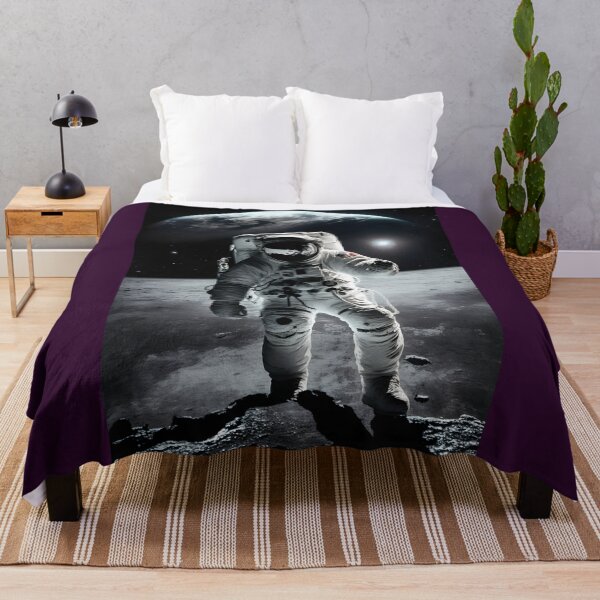Item preview, Astronaut on Lunar Surface - Space Mission Scene with Earth View designed and sold by Hipatye26.
