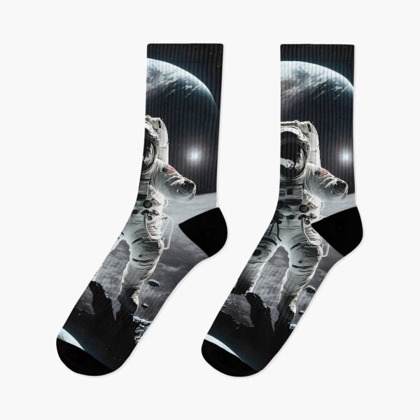 Item preview, Astronaut on Lunar Surface - Space Mission Scene with Earth View designed and sold by Hipatye26.